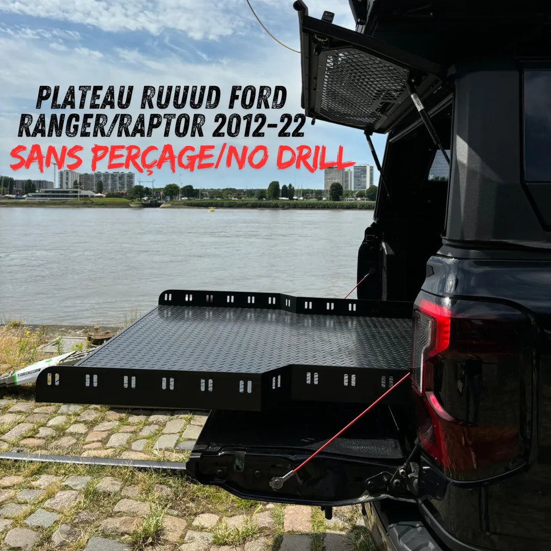 Plateau Coulissant RUUUD Ford Ranger/Raptor 2012 à 2022 (Sans Perçage) - Ford Ranger 2012-2022