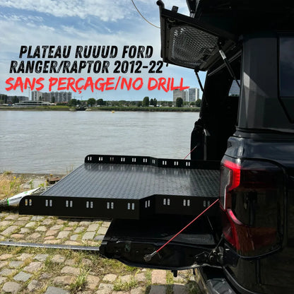 Plateau Coulissant RUUUD Ford Ranger/Raptor 2012 à 2022 (Sans Perçage) - Ford Ranger 2012-2022