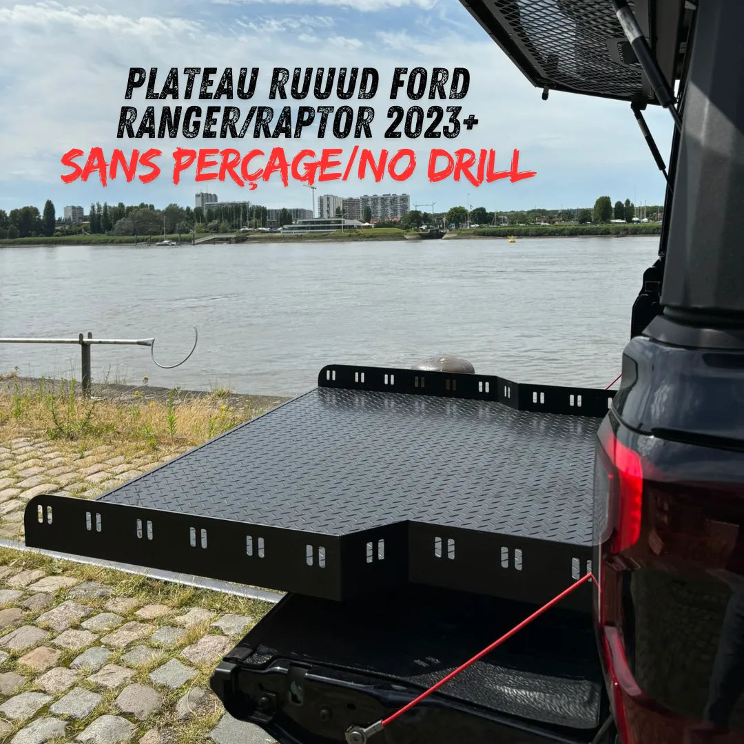 Plateau Coulissant RUUUD Ford Ranger/Raptor 2023+ NEXT GEN (Sans Perçage) - Ford Ranger PHEV 2025+