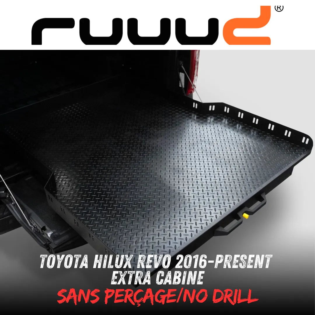 Plateau Coulissant RUUUD Toyota Hilux Revo 2016+ Extra Cab | Installation Sans Perçage - Toyota Hilux 2016+