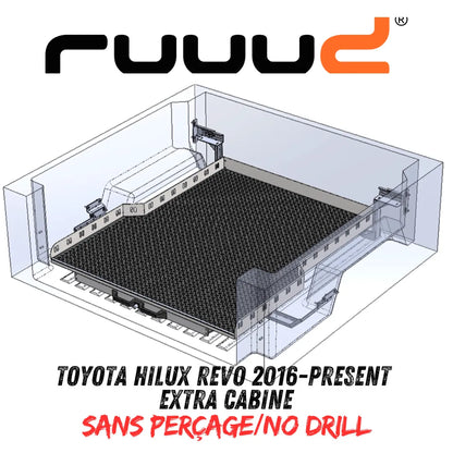 Plateau Coulissant RUUUD Toyota Hilux Revo 2016+ Extra Cab | Installation Sans Perçage - Toyota Hilux 2016+