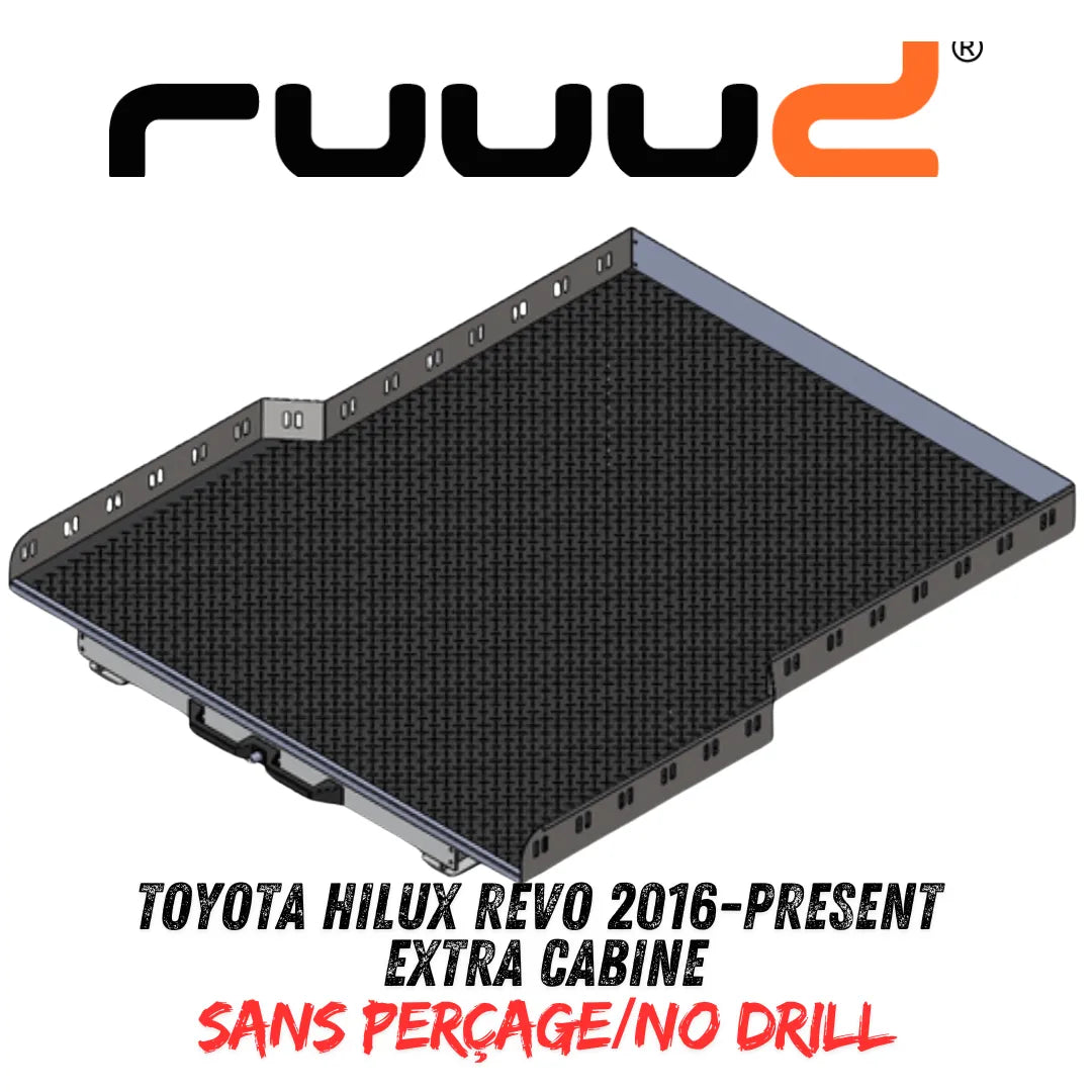Plateau Coulissant RUUUD Toyota Hilux Revo 2016+ Extra Cab | Installation Sans Perçage - Toyota Hilux 2016+