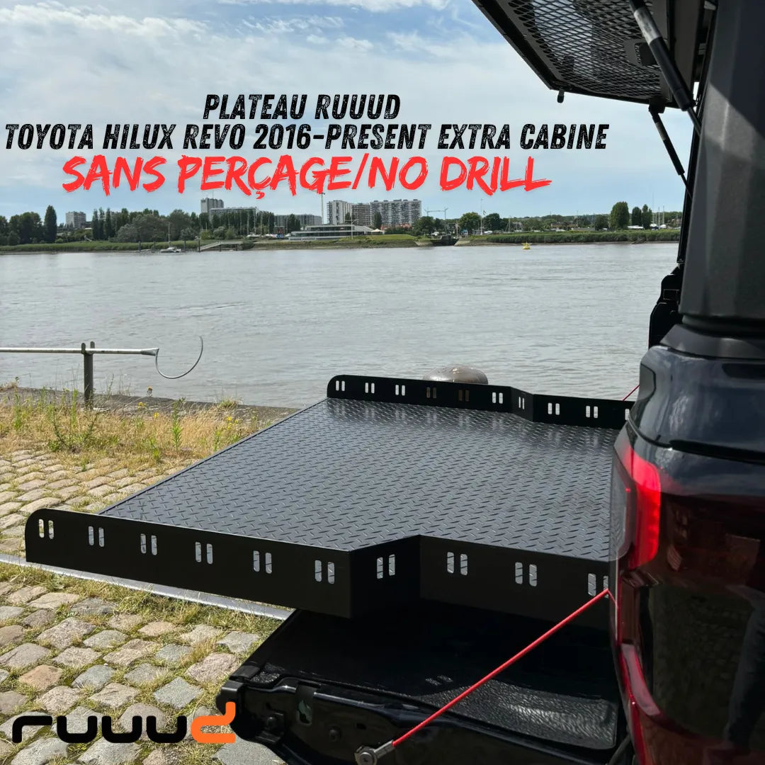 Plateau Coulissant RUUUD Toyota Hilux Revo 2016+ Extra Cab | Installation Sans Perçage - Toyota Hilux 2016+