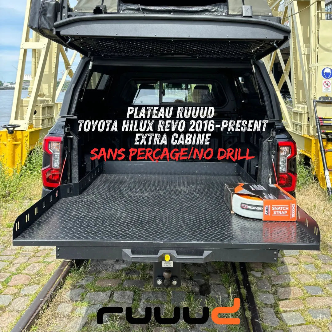 Plateau Coulissant RUUUD Toyota Hilux Revo 2016+ Extra Cab | Installation Sans Perçage - Toyota Hilux 2016+