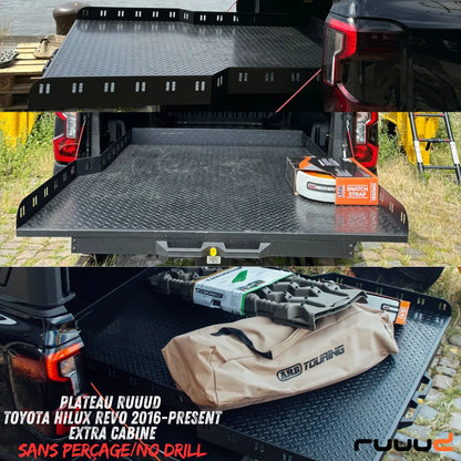 Plateau Coulissant RUUUD Toyota Hilux Revo 2016+ Extra Cab | Installation Sans Perçage - Toyota Hilux 2016+