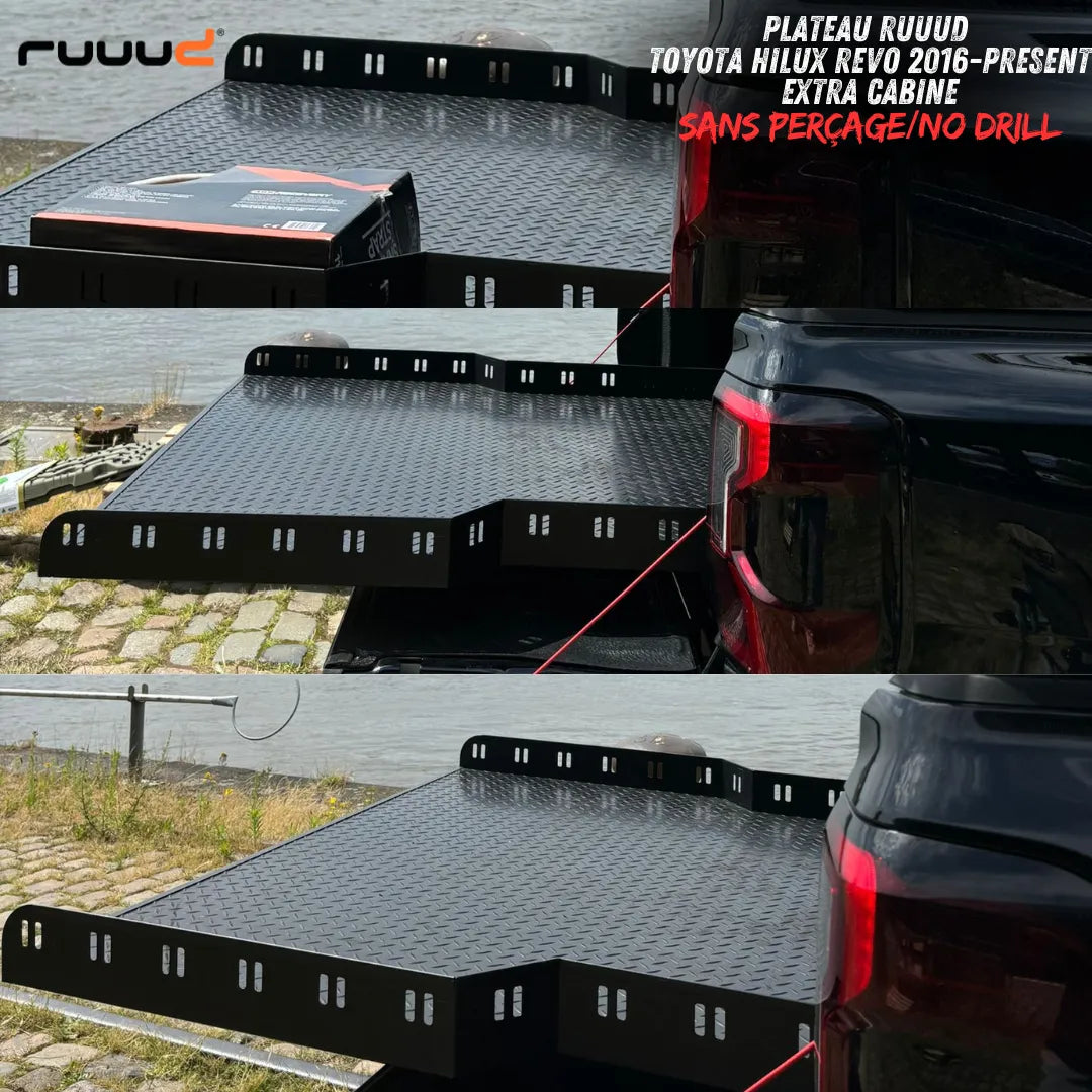 Plateau Coulissant RUUUD Toyota Hilux Revo 2016+ Extra Cab | Installation Sans Perçage - Toyota Hilux 2016+