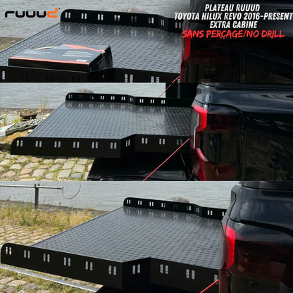 Plateau Coulissant RUUUD Toyota Hilux Revo 2016+ Extra Cab | Installation Sans Perçage - Toyota Hilux 2016+