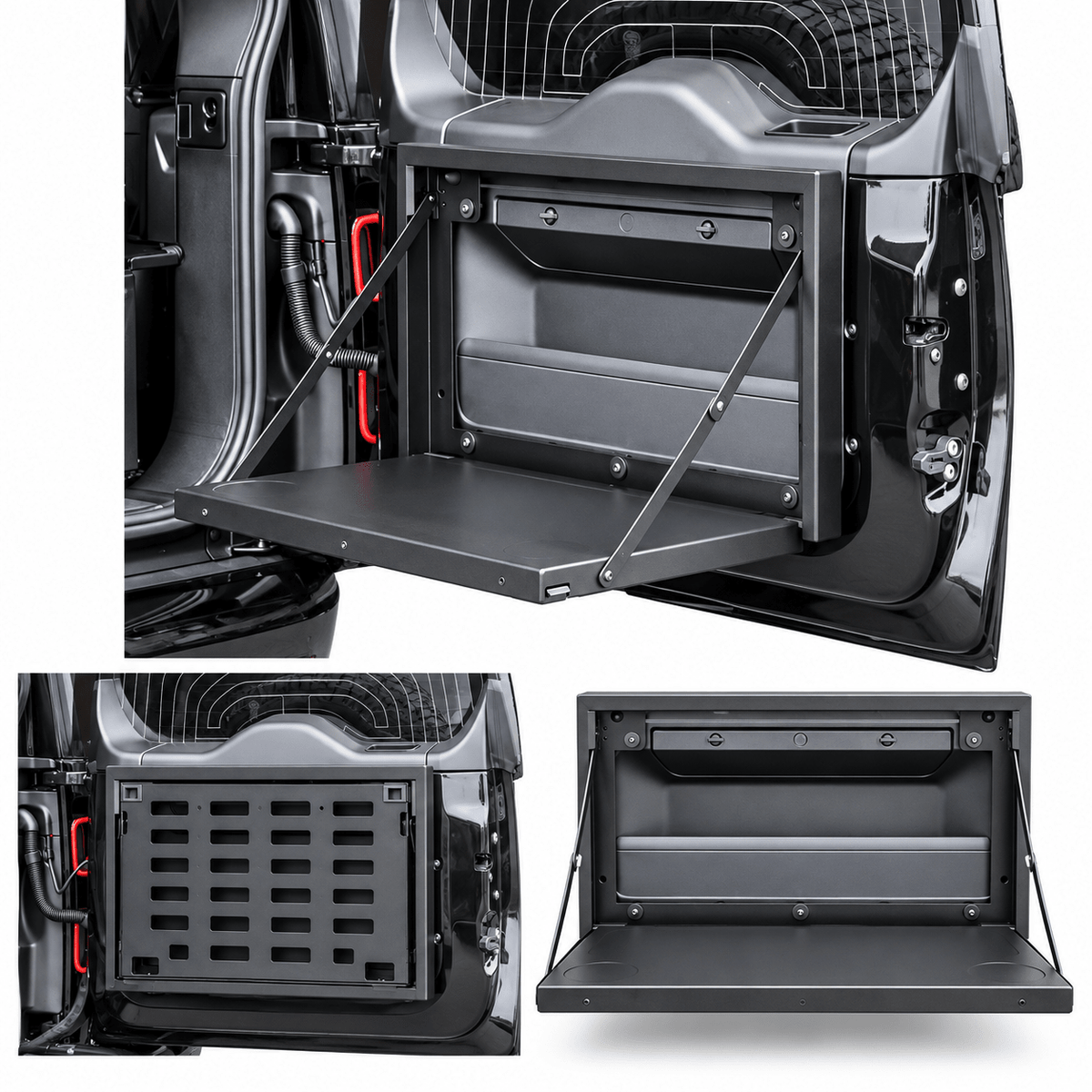 Table Rabattable en Acier pour Porte Arrière Land Rover Defender 2019+ - RUUUD Xperts 4x4
