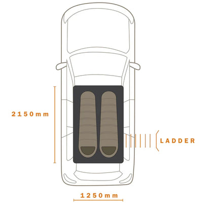 Tente de toit rigide Ridgeback HighRize 1250 DARCHE