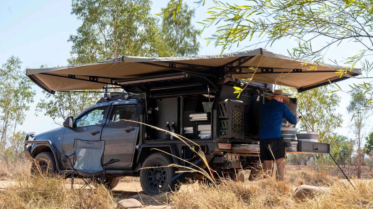 Auvent 270° XT MAX The Bush Company – Auto-Portant 4x4 - BYD Shark 2024+