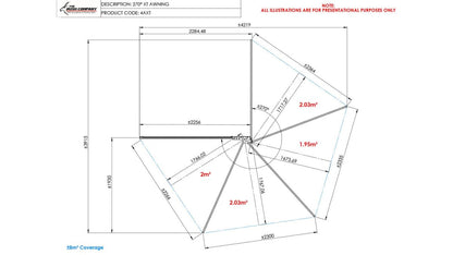 Auvent Autoportant 270° XT™ MK2 | The Bush Company - BYD Shark 2024+