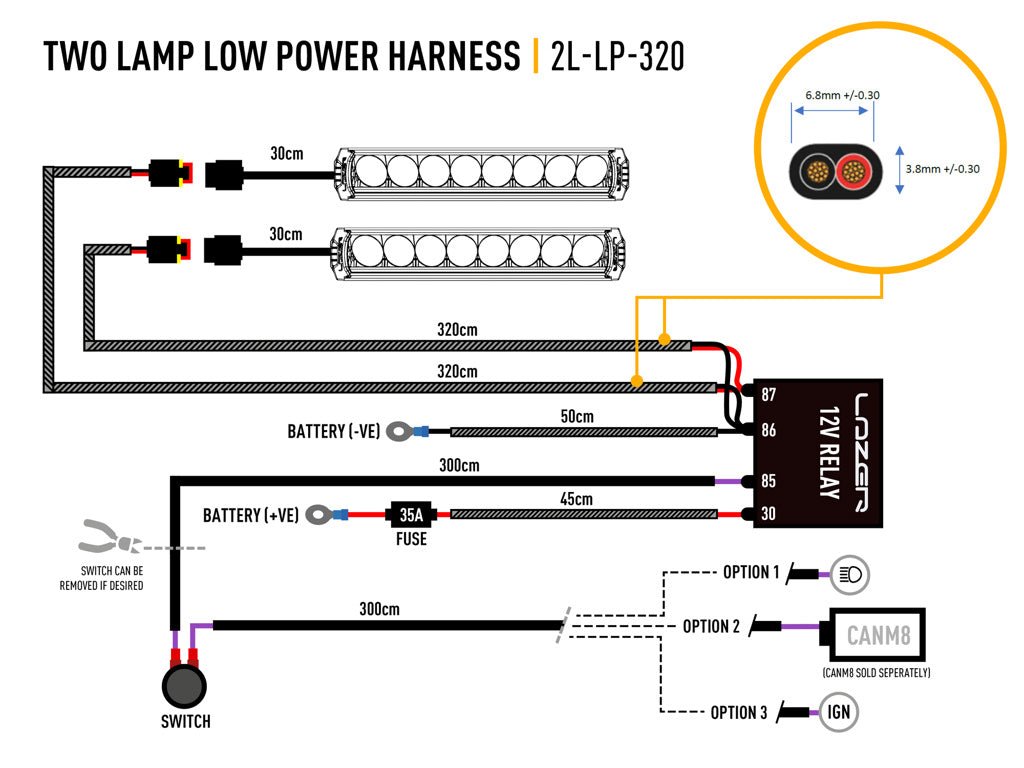 Deux projecteurs Faisceau Long (Triple-R Elite, ST-Série et Linear-Série) LAZER LAMPS - BYD Shark 2024+