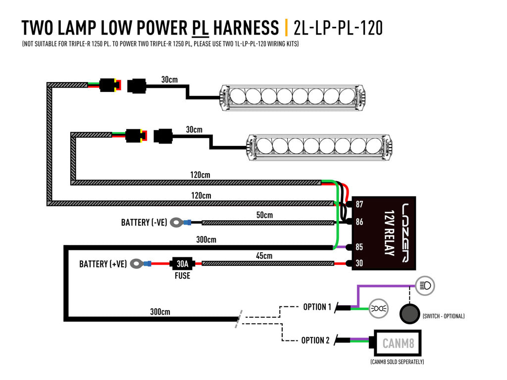 Deux projecteurs Faisceau (Low Power avec feux de position) LAZER LAMPS - BYD Shark 2024+