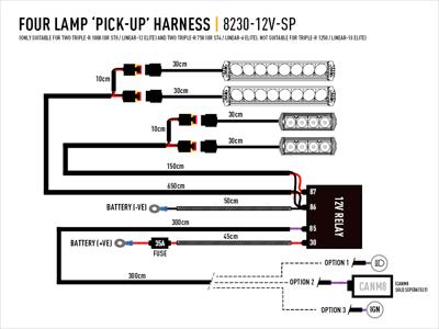 Four-Lamp pick-up Faisceau de câblage avec dérivation LAZER LAMPS - BYD Shark 2024+