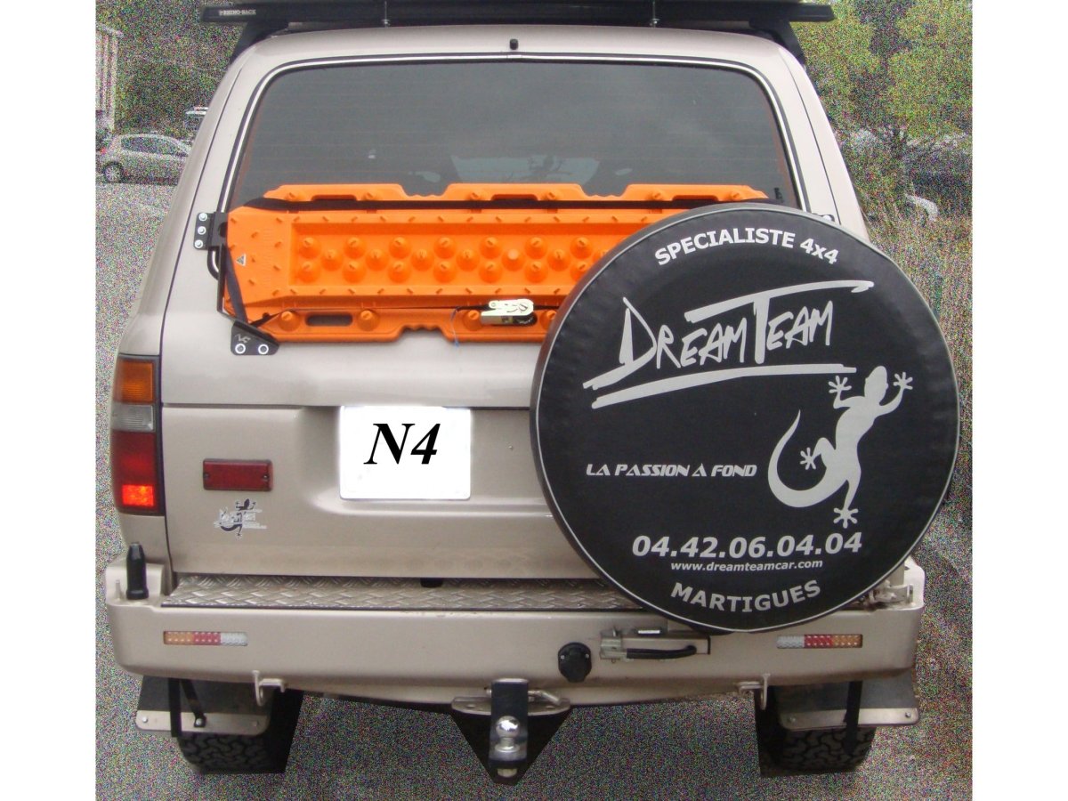 Support de plaques à sable Maxtrax sur le hayon pour Toyota HDJ80 N4-Offroad - Toyota HDJ80