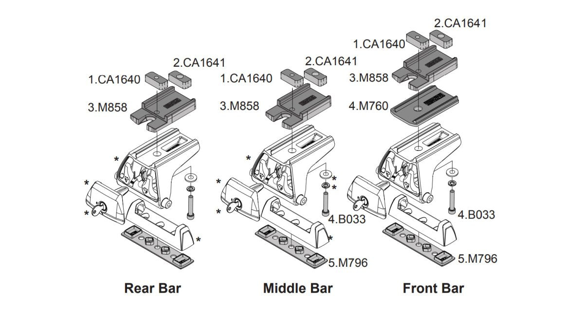 Cales de réhausse pour galerie Pioneer Jeep Wrangler JK RLT600 - RHINO-RACK -