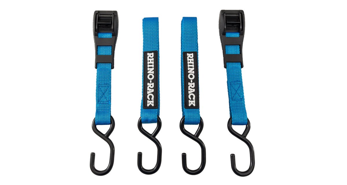 Paire sangles à came bleue 3m avec crochets - RHINO-RACK - BYD Shark 2024+