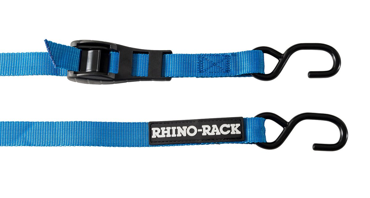 Paire sangles à came bleue 3m avec crochets - RHINO-RACK - BYD Shark 2024+