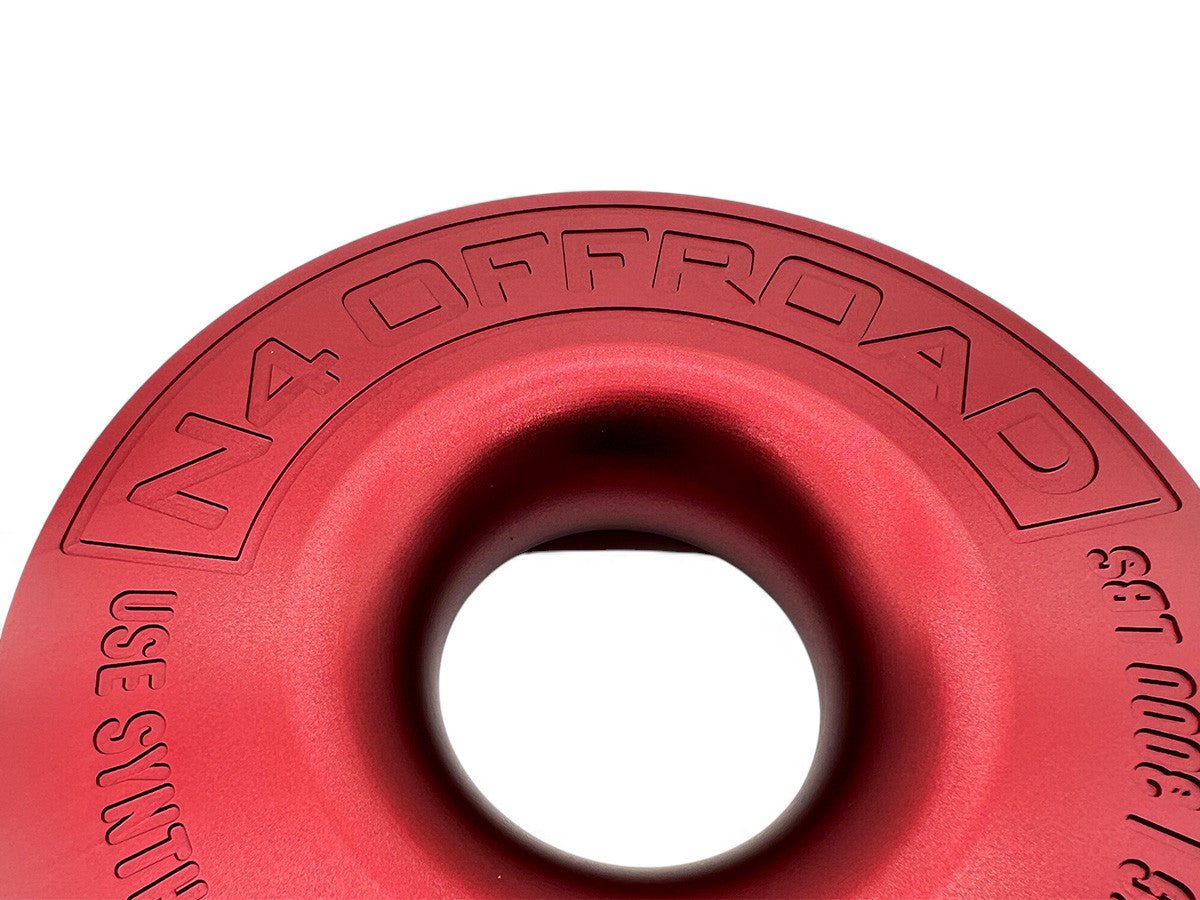 Anneau de treuillage alu 13.5T Ø148mm rouge avec etui N4-Offroad - BYD Shark 2024+
