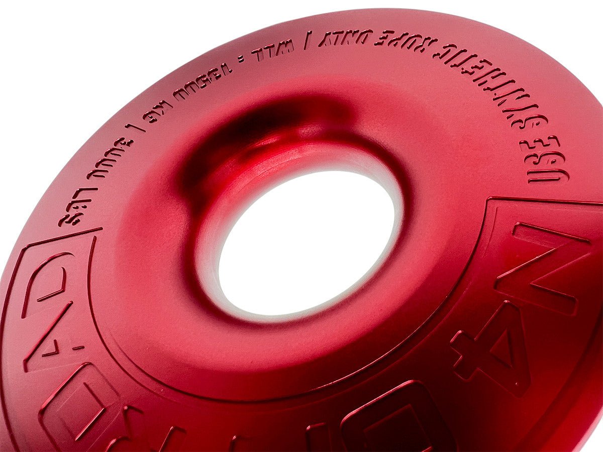 Anneau de treuillage alu 13.5T Ø148mm rouge avec etui N4-Offroad - BYD Shark 2024+