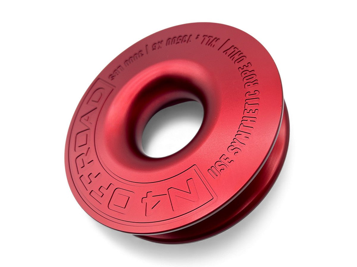 Anneau de treuillage alu 13.5T Ø148mm rouge avec etui N4-Offroad - BYD Shark 2024+