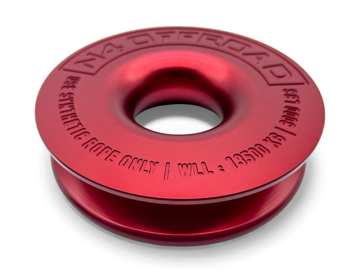 Anneau de treuillage alu 13.5T Ø148mm rouge avec etui N4-Offroad - BYD Shark 2024+