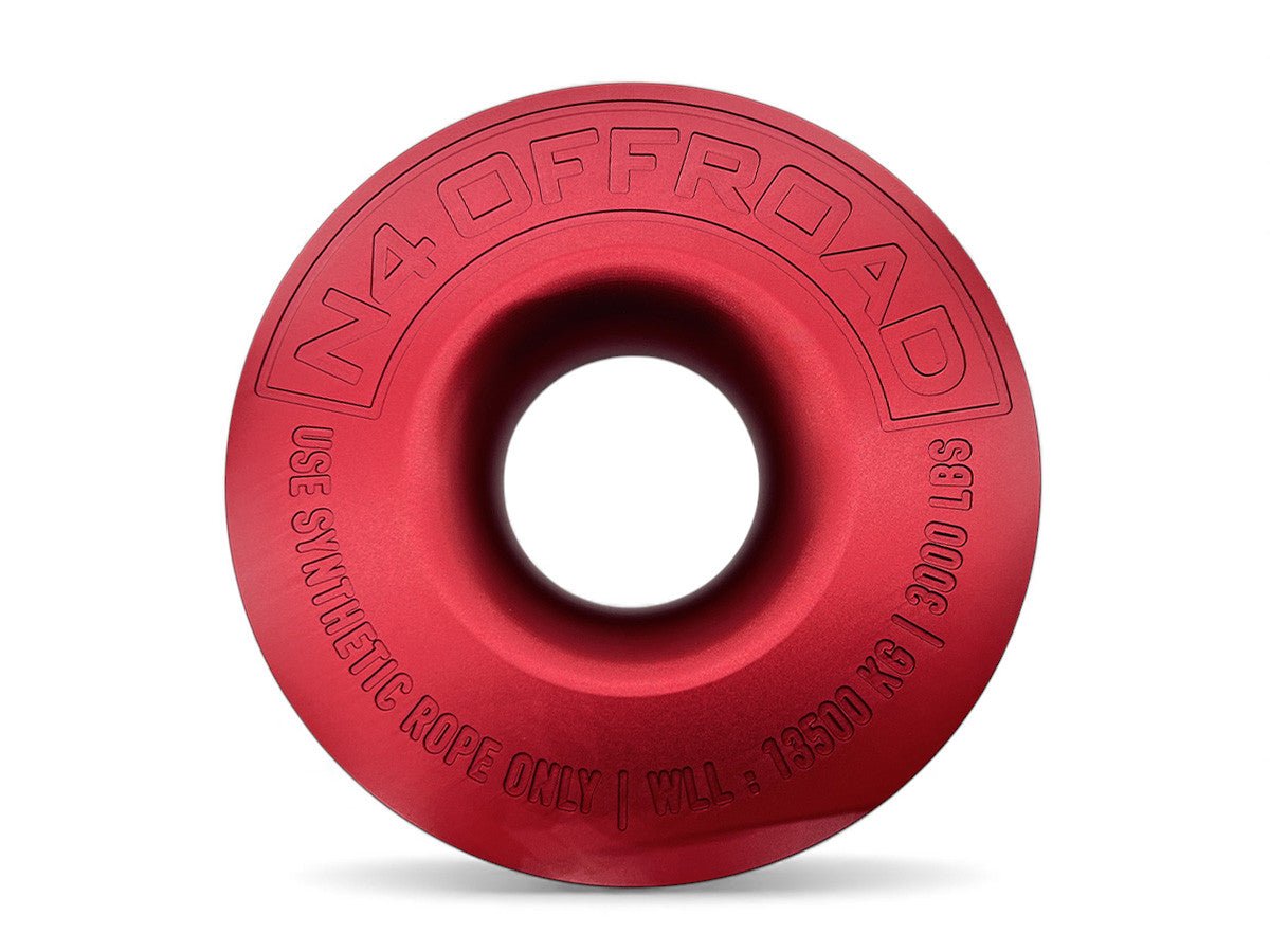 Anneau de treuillage alu 13.5T Ø148mm rouge avec etui N4-Offroad - BYD Shark 2024+