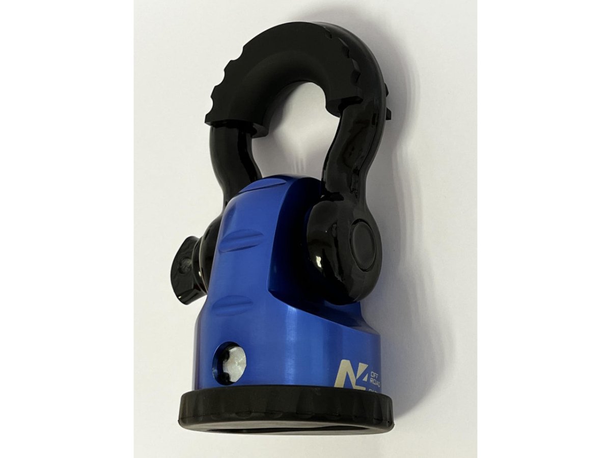 Arrêt de corde 8T en aluminium anodisé bleu pour fixation manille N4-Offroad - BYD Shark 2024+