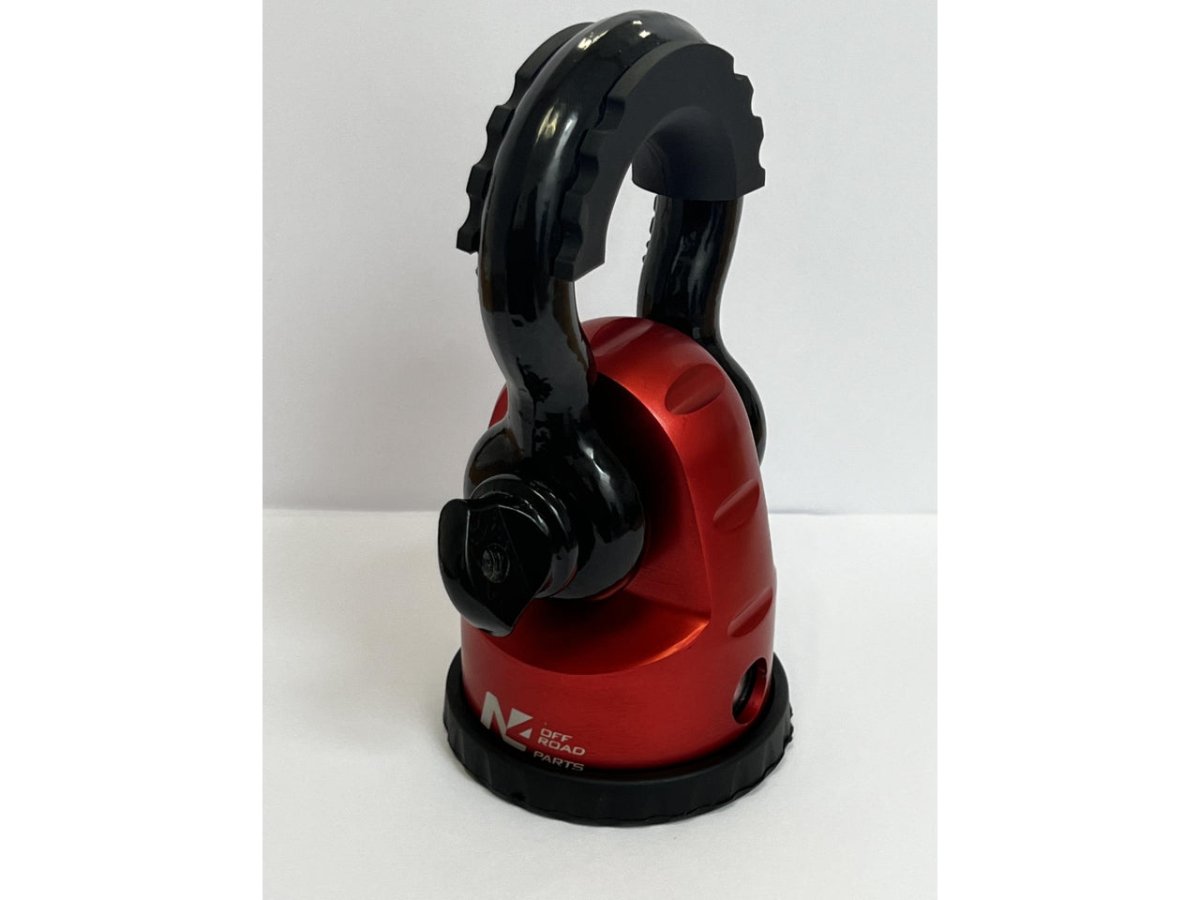 Arrêt de corde 8T en aluminium anodisé rouge pour fixation manille N4-Offroad - BYD Shark 2024+