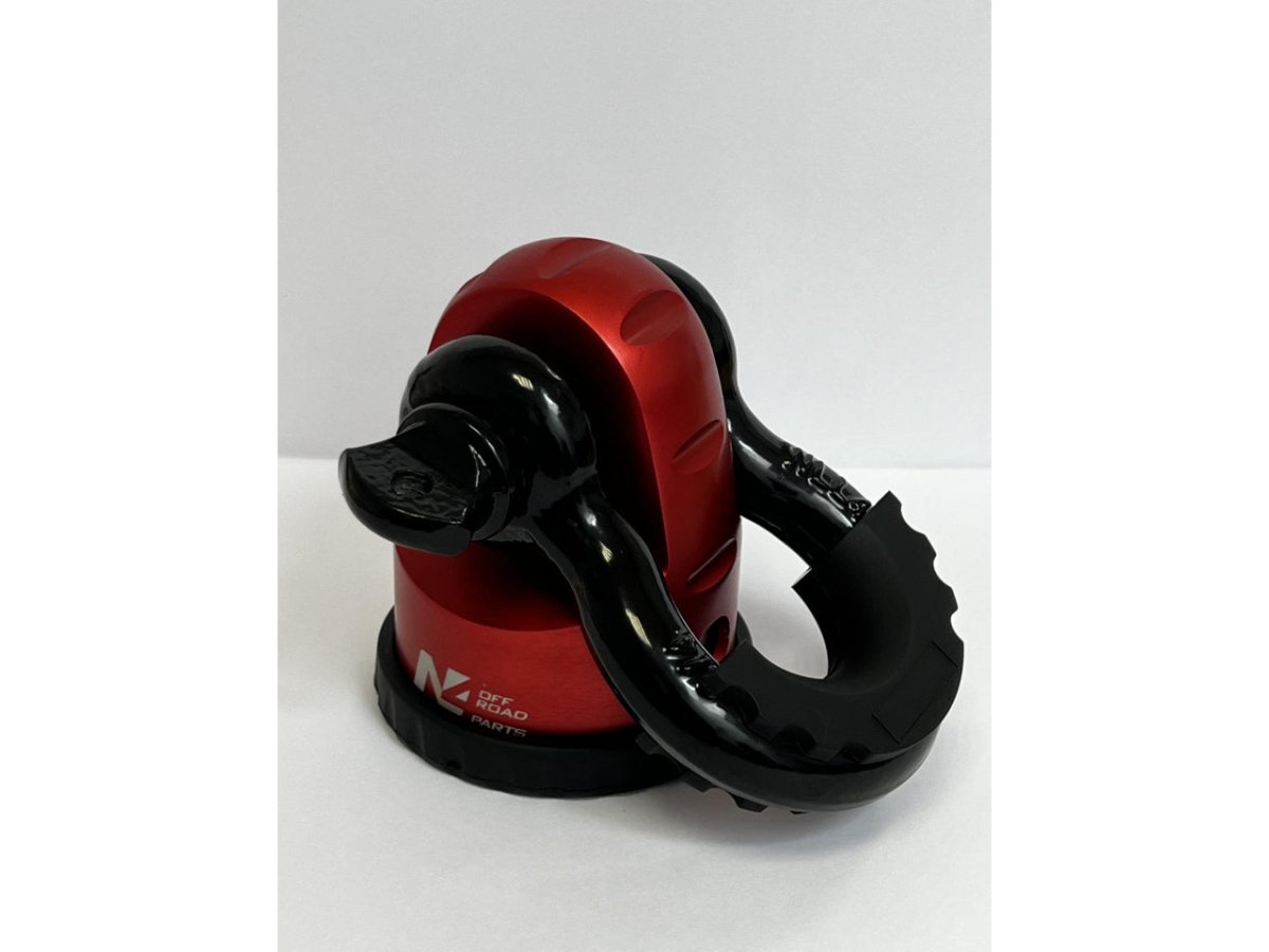 Arrêt de corde 8T en aluminium anodisé rouge pour fixation manille N4-Offroad - BYD Shark 2024+