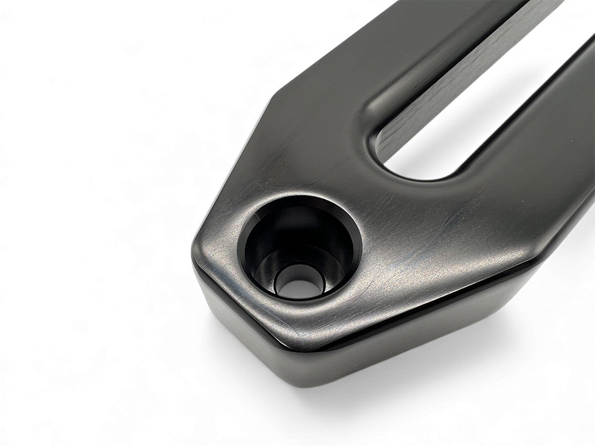 Ecubier aluminium noir pour corde de treuil synthétique N4-Offroad - BYD Shark 2024+