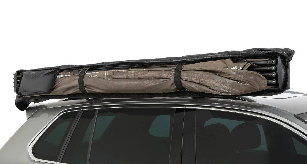Auvent circulaire 270° Batwing Compact 2m (version droite) - avec fixations STOW IT - RHINO-RACK - BYD Shark 2024+