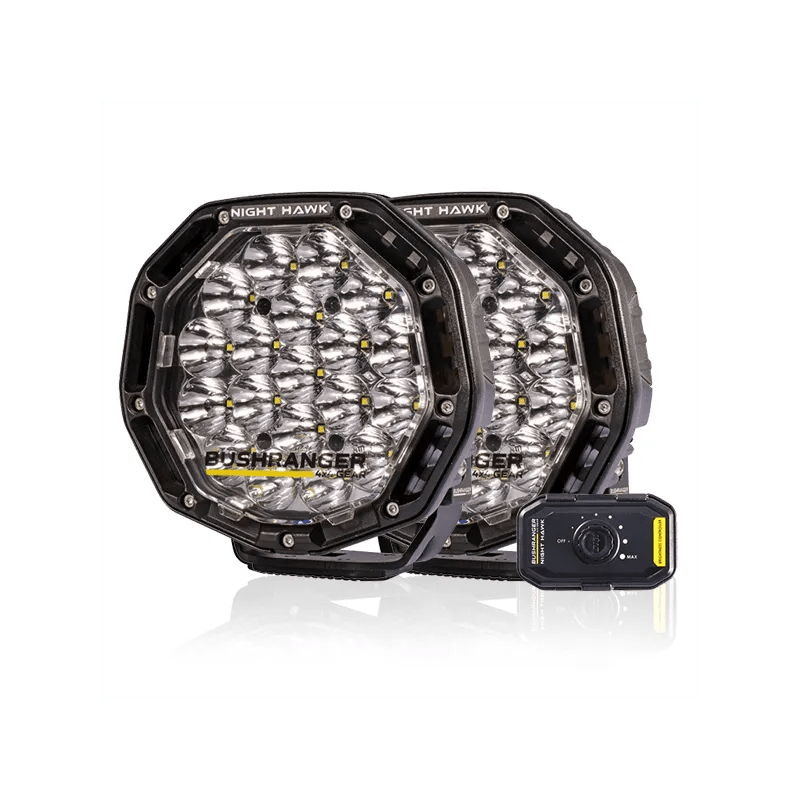 2x Phares 7" Spot Bushranger Night Hawk SR (Faisceau inclus) - BYD Shark 2024+