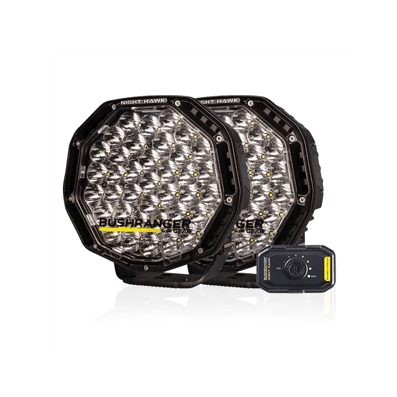 2x Phares 9" Spot Bushranger Night Hawk SR (Faisceau inclus) - BYD Shark 2024+
