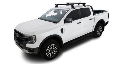Kit 2 barres de toit Heavy Duty noire 1250mm série 2500 Ford Ranger T9 & Raptor T9 (P703) 2022+ - RHINO-RACK - Ford Ranger PHEV 2025+