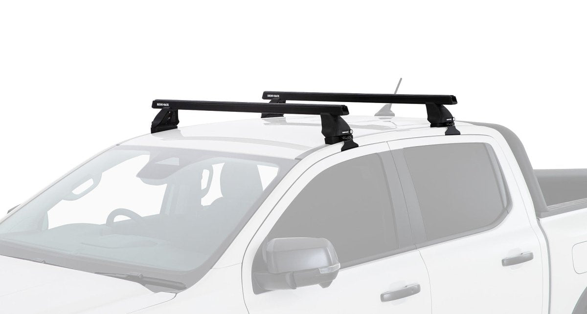 Kit 2 barres de toit Heavy Duty noire 1250mm série 2500 Ford Ranger/Raptor 2012-2022 - RHINO-RACK - Ford Ranger 2012-2022