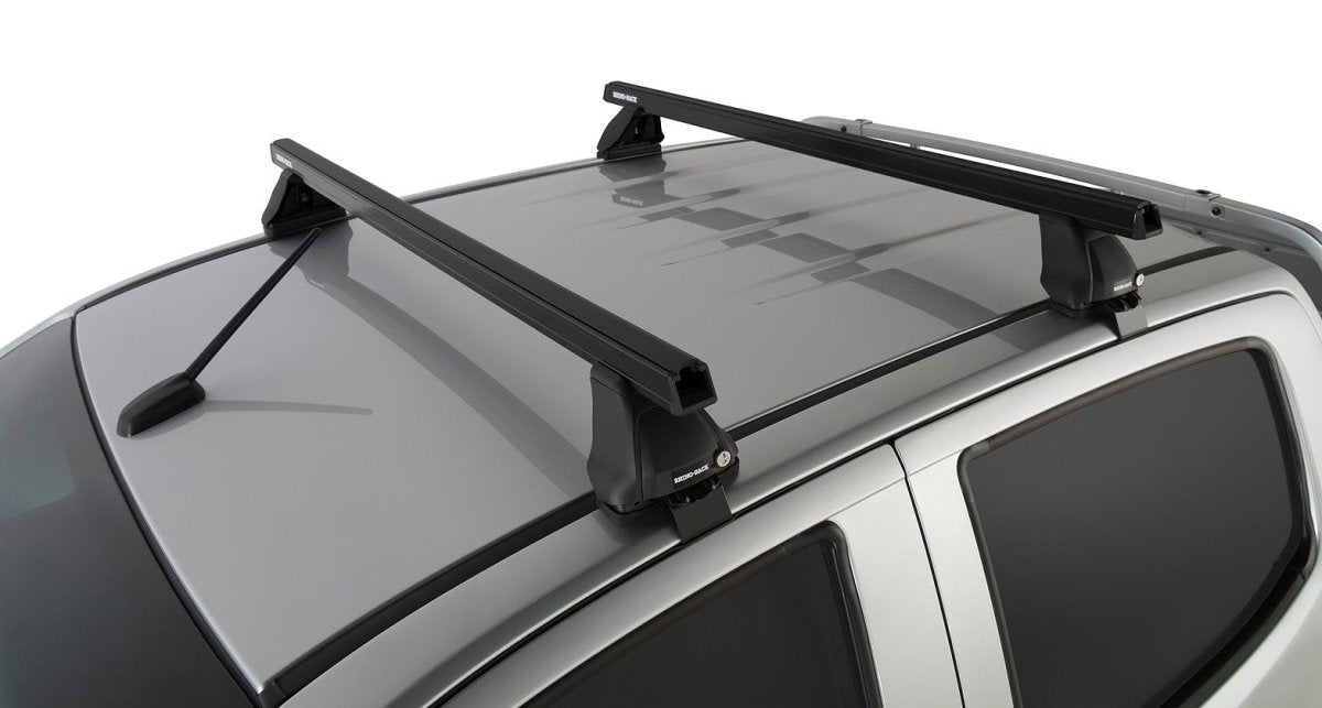 Kit 2 barres de toit Heavy Duty noire 1375mm série 2500 Isuzu D-Max Gen II TF (SX) 2016-2020 - RHINO-RACK - Isuzu Dmax 2012-2020