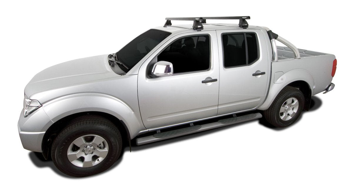Kit 2 barres de toit Heavy Duty noire 1375mm série 2500 Nissan Navara D40 (ST/ST-X) 2005-2015 - RHINO-RACK - Nissan Navara D40