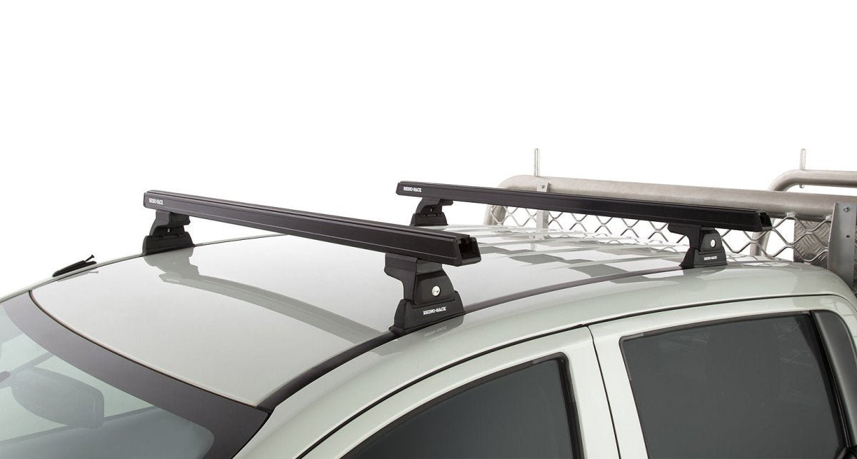 Kit 2 barres de toit noire 1250 mm Heavy Duty RLT600 Ditch Mount Mitsubishi L200 Gen V MQ/MR 2015+ - RHINO-RACK - Mitsubishi L200 2015-2019