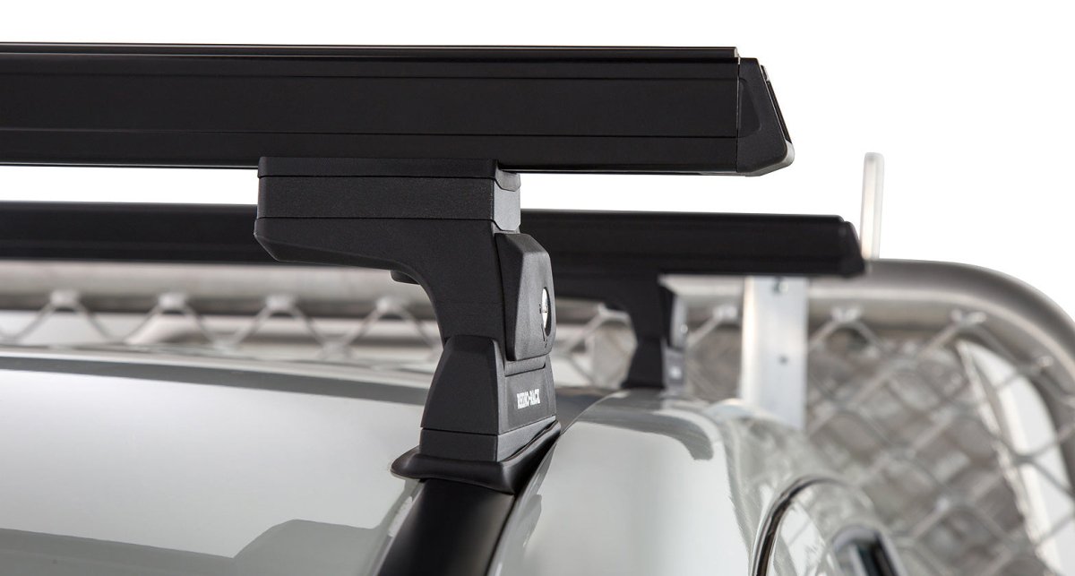 Kit 2 barres de toit noire 1250 mm Heavy Duty RLT600 Ditch Mount Mitsubishi L200 Gen V MQ/MR 2015+ - RHINO-RACK - Mitsubishi L200 2015-2019
