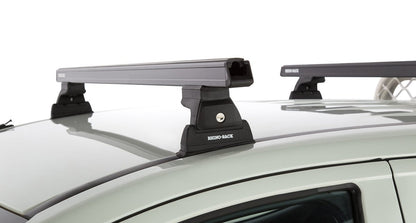 Kit 2 barres de toit noire 1250 mm Heavy Duty RLT600 Ditch Mount Mitsubishi L200 Gen V MQ/MR 2015+ - RHINO-RACK - Mitsubishi L200 2015-2019