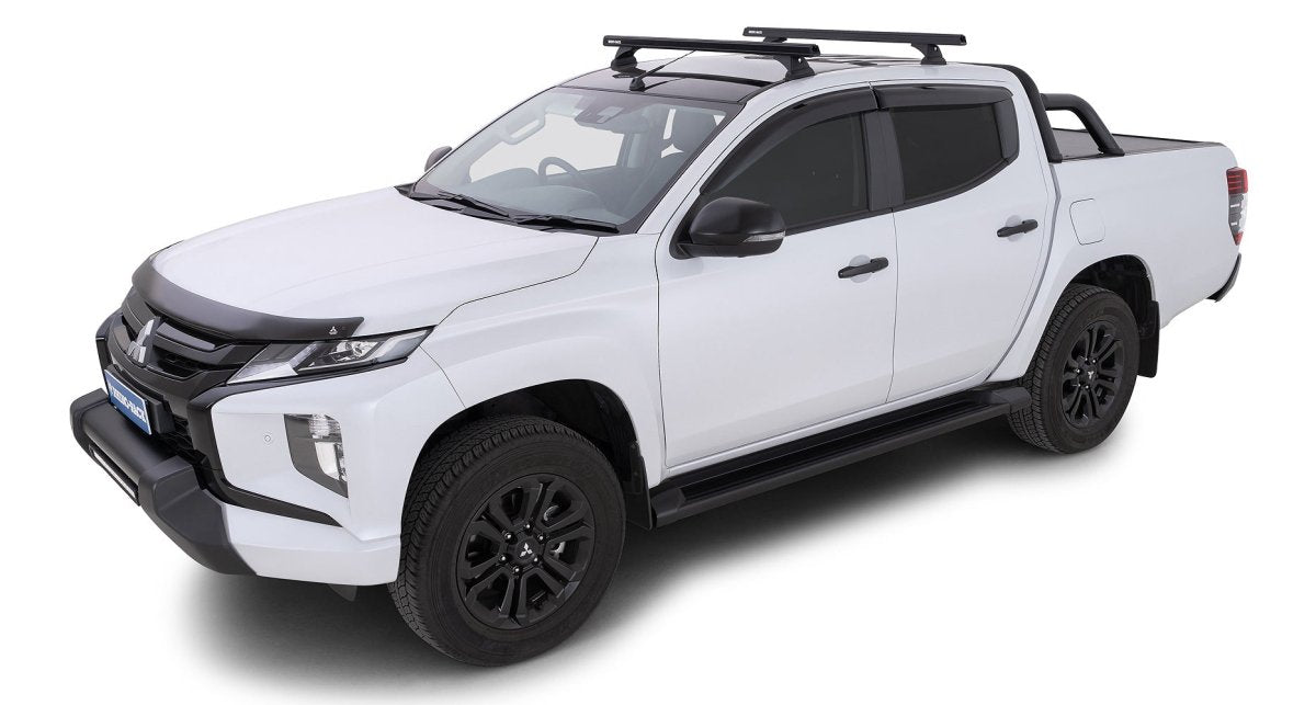 Kit 2 barres de toit noire 1250mm Heavy Duty RCH Trackmount Mitsubishi L200 Gen V MQ/MR 2015+ - RHINO-RACK - Mitsubishi L200 2015-2019