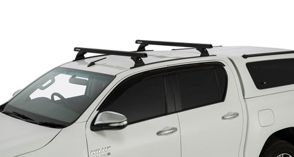 Kit 2 barres de toit noire 1250mm Heavy Duty RCH Trackmount Toyota Hilux Revo 2015+ - RHINO-RACK - Toyota Hilux 2016+