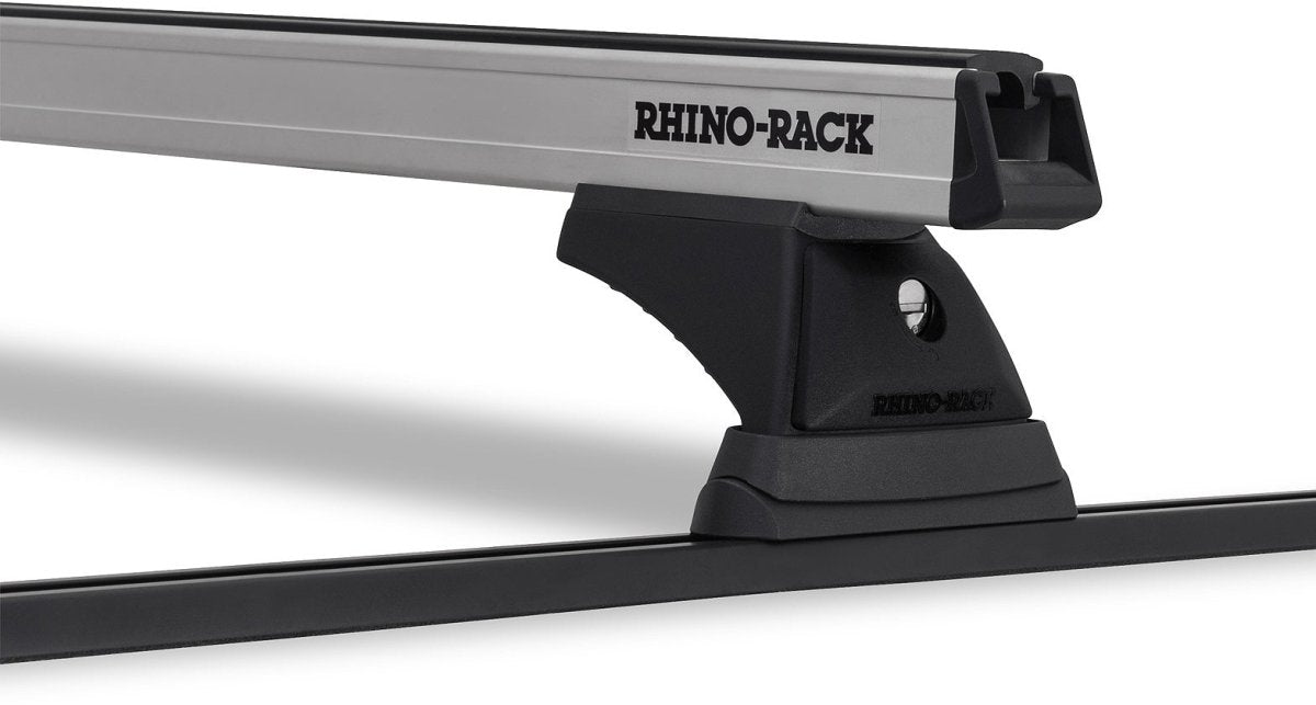 Kit 2 barres de toit noire 1250mm Heavy Duty RCH Trackmount Toyota Land Cruiser série 90 1996-2003 - RHINO-RACK - Toyota KZJ/KDJ 90/95