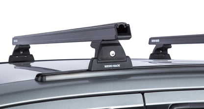 Kit 2 barres de toit noire 1250mm Heavy Duty RLT600 Trackmount Nissan Navara NP300 2015-2021 - RHINO-RACK - Nissan Navara D23