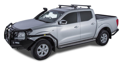 Kit 2 barres de toit noire 1250mm Heavy Duty RLT600 Trackmount Nissan Navara NP300 2015-2021 - RHINO-RACK - Nissan Navara D23