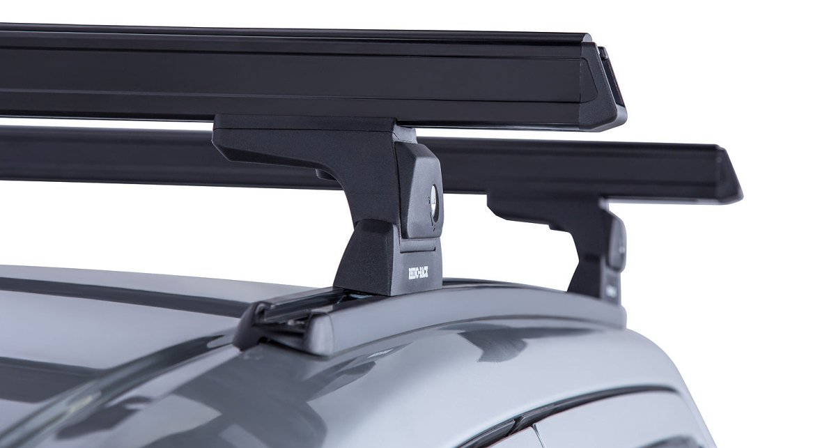 Kit 2 barres de toit noire 1250mm Heavy Duty RLT600 Trackmount Nissan Navara NP300 2015-2021 - RHINO-RACK - Nissan Navara D23