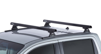 Kit 2 barres de toit noire 1250mm Heavy Duty RLT600 Trackmount Nissan Navara NP300 2015-2021 - RHINO-RACK - Nissan Navara D23