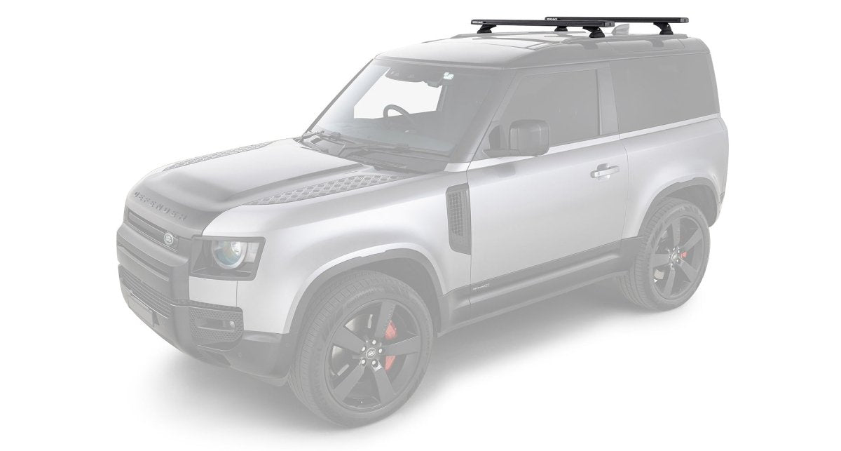 Kit 2 barres de toit noire 1260mm - Reconn-Deck Land Rover Defender II 90 L663 2021+ - RHINO-RACK - Defender 110