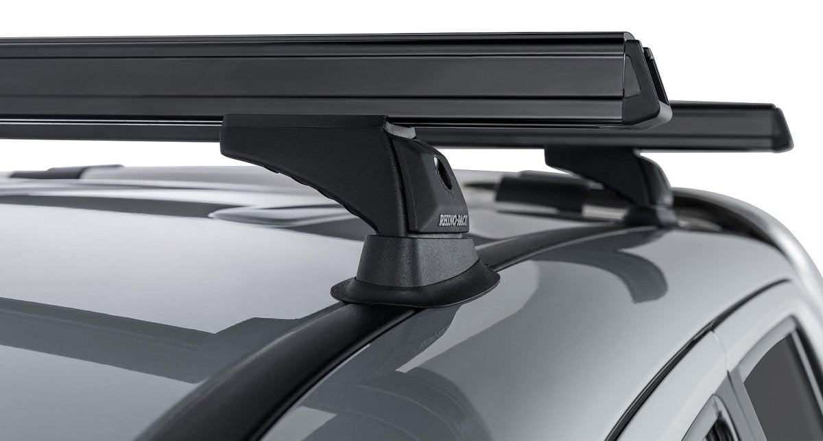 Kit 2 barres de toit noire 1375mm Heavy Duty avec pieds RCH Volkswagen Amarok 2H 2011-2023 - RHINO-RACK - VW Amarok 2011-2022